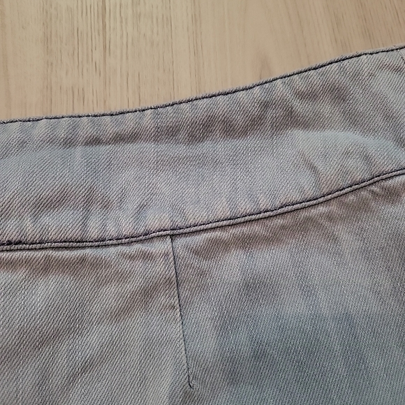 Joules Mini Blue Wash Denim Skirt Front Pockets Size 12 - Picture 8 of 9